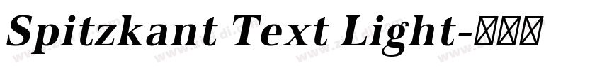 Spitzkant Text Light字体转换